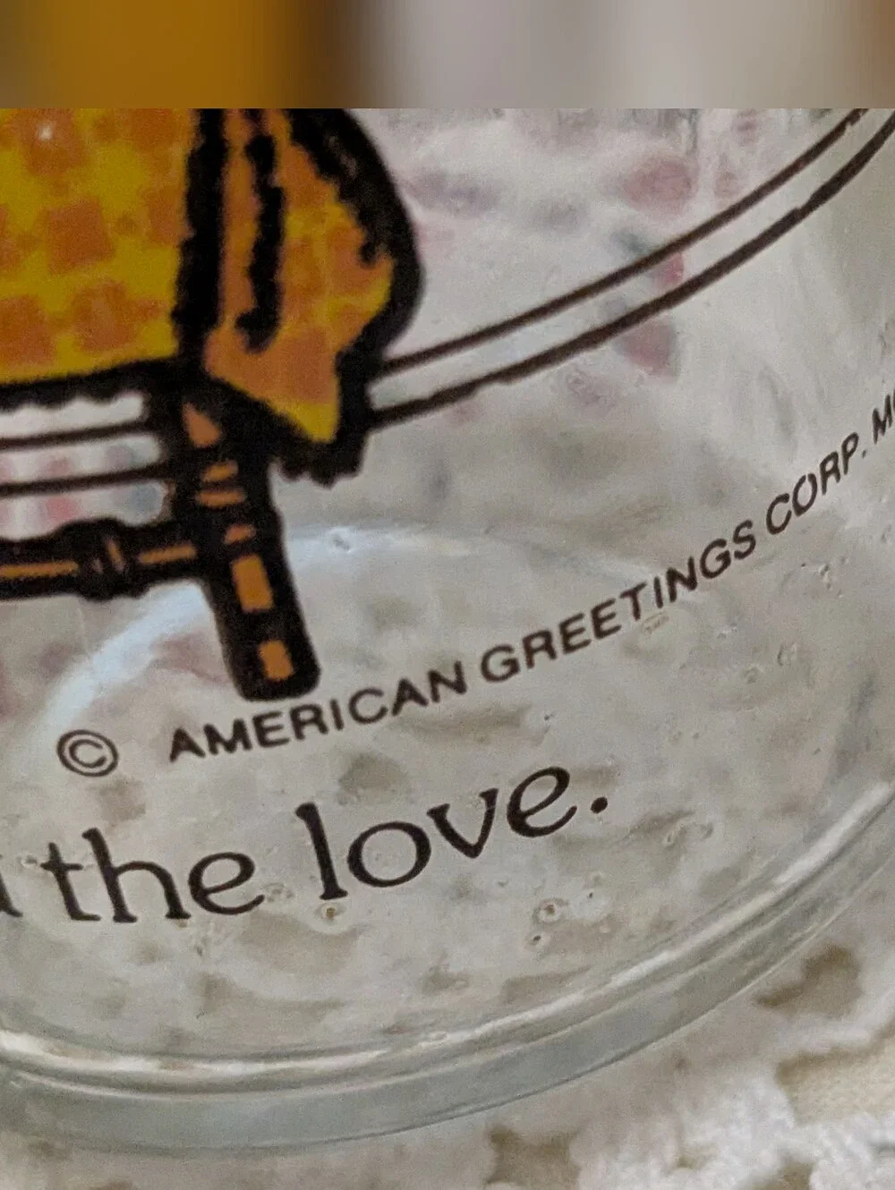 HOLLY HOBBIE Glass Salt and Pepper Shakers 1980 American Greetings Spice Jars